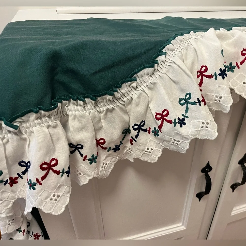 Vintage Embroidered Ruffled Valances